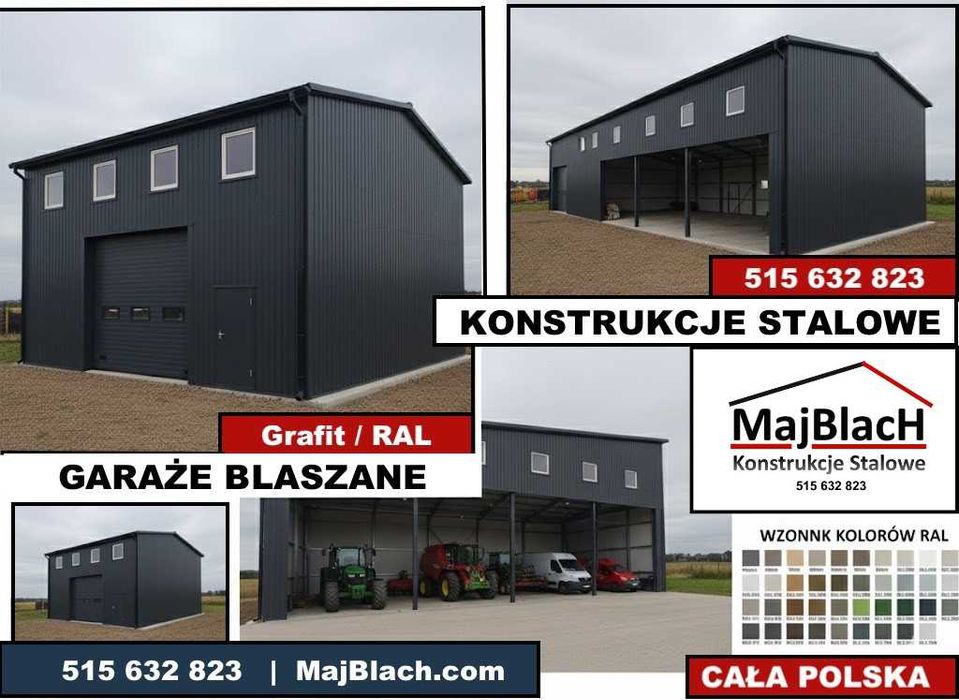 Garaż Blaszany| Hala | Wiata|Magazyn - Maj-BlacH