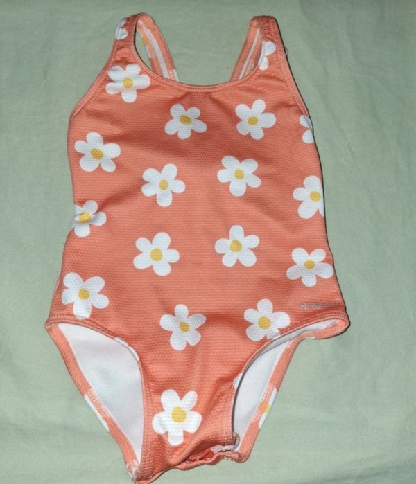 Fato de banho menina 18-24 meses rosa flores