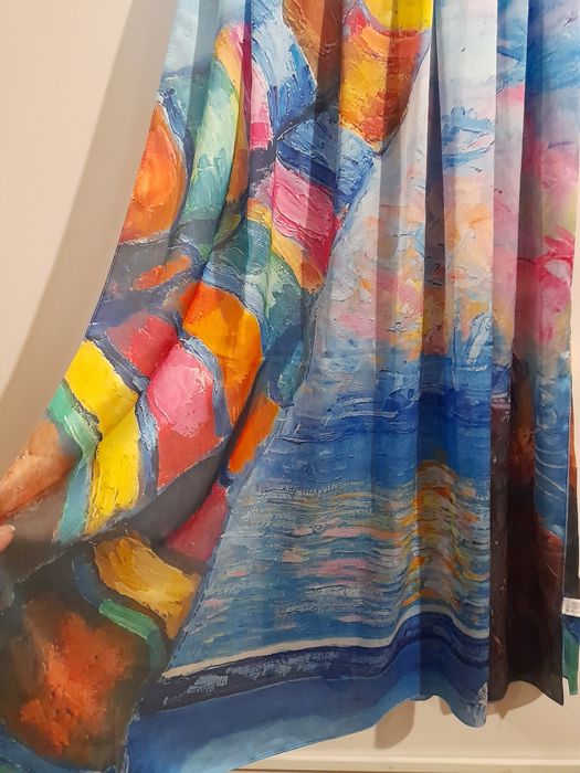 Шикарна яскрава шаля шарф палантин