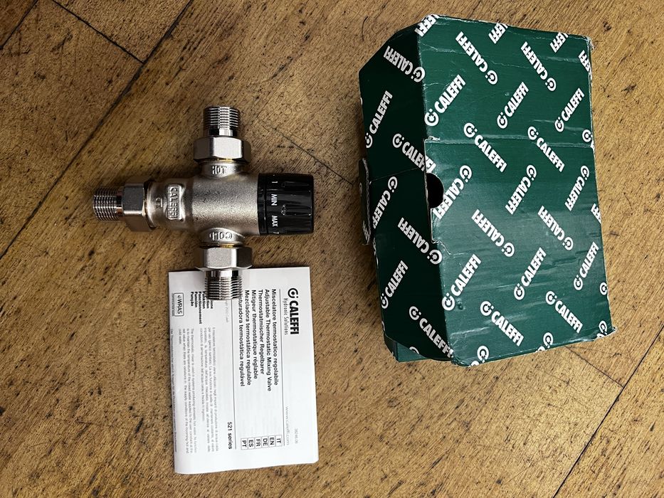 Válvula Misturadora Termostática Anticalcário Caleffi 521 - NOVO
