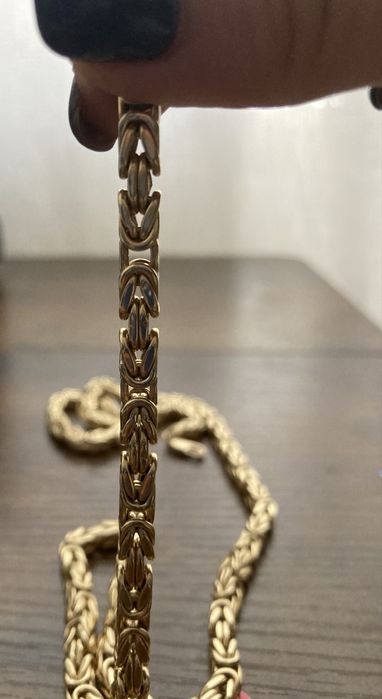 Złoty łancuszek męski 585 14K splot królewski 32,5g 64cm Włoski