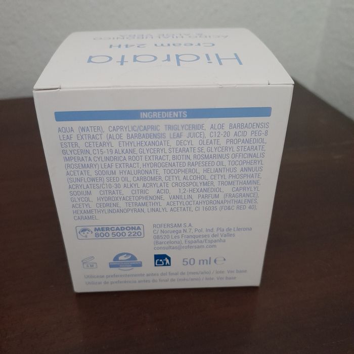 Cream hidrata 24H Ácido Hialurónico & Aloe Vera da deliplus