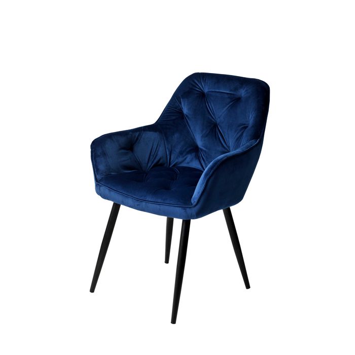 Krzesło fotel uszak tapicerowane welur PIKOWANE salon  KING