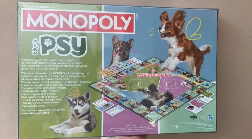 Nowa gra Monopoly psy 8+ Hasbro