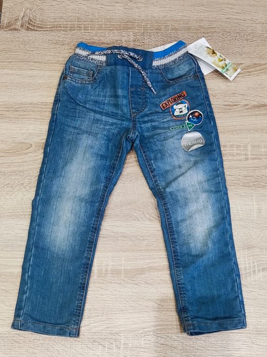 Nowe Spodnie Dziecięce Jeans Thermo Ocieplane 104 C&A