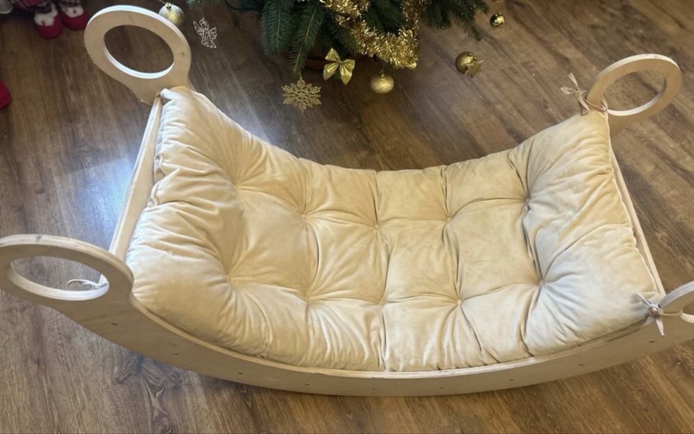 Poduszka welurowa do bujaka montessori 125 x 65 kolory