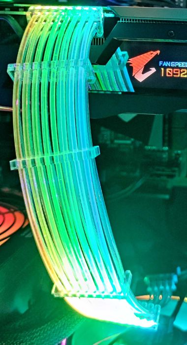 ARGB Кабель-подовжувач живленя відеокарти 2x6+2 pin 5v 3 pin.