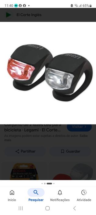 Luzes de bicicleta novas