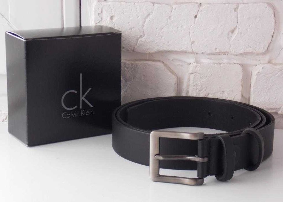 Ремень мужской кожаный + коробка / чоловічий ремінь шкіряний