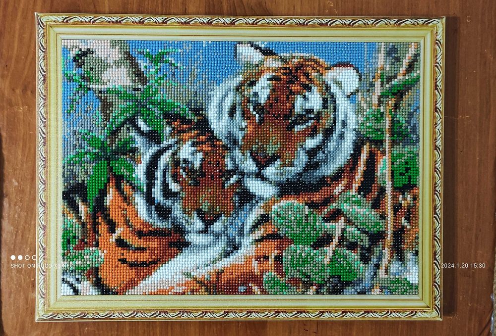 Алмазная вышивка -мозаика (готовая работа), алмазна мозаїка.