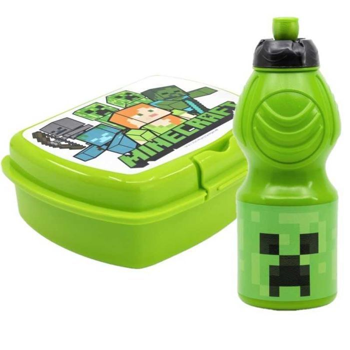 Śniadaniówka pojemnik na kanapki + bidon  Minecraft