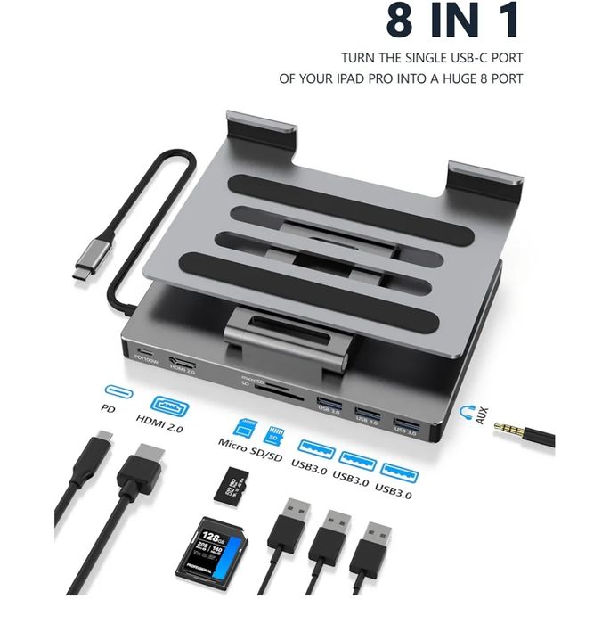 Stacja dokująca USB-C tablet 8w1