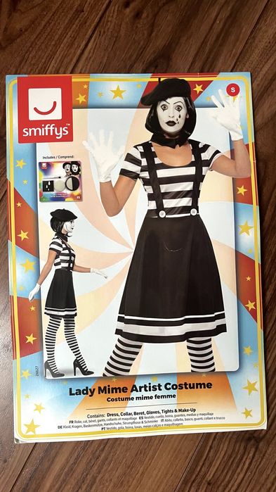 Strój przebranie mim artystka rozm. S