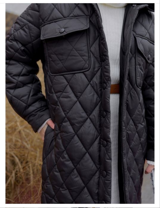 Плащ перешитий чорний  осінь весна