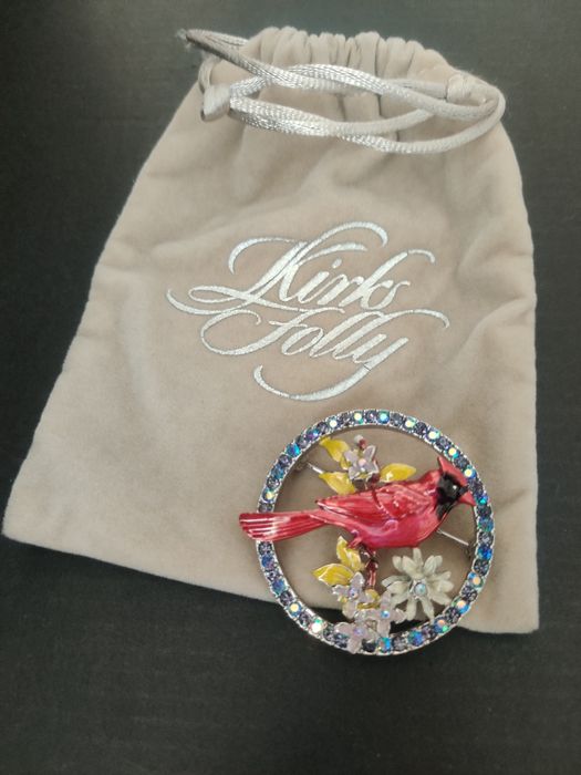 Kirks Folly птичка брошка игрушка