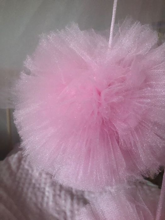 Балдахін на ліжечко рожевий