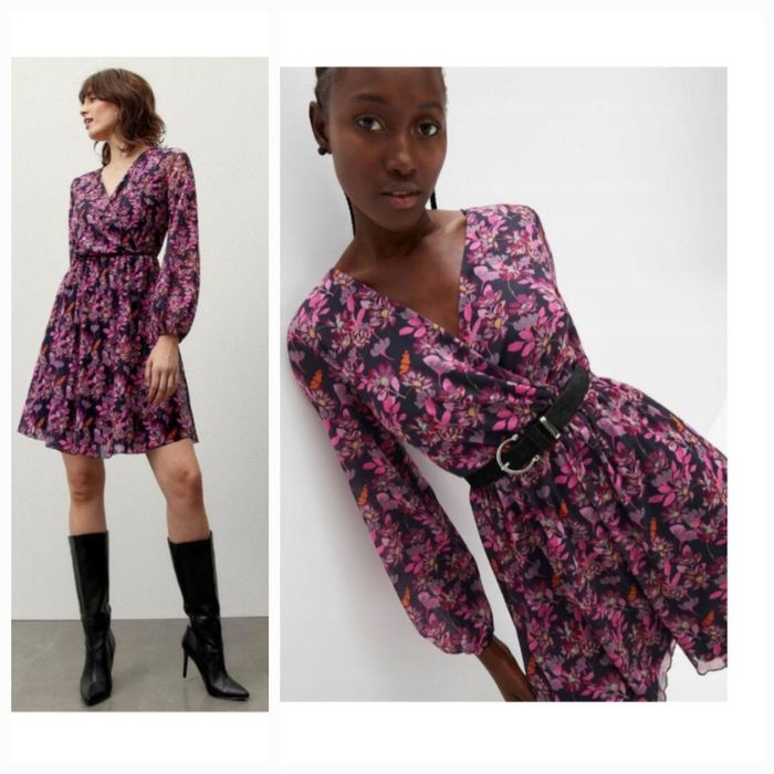 Sukienka BONPRIX NOWA 38 M NOWA szyfonowa wzór