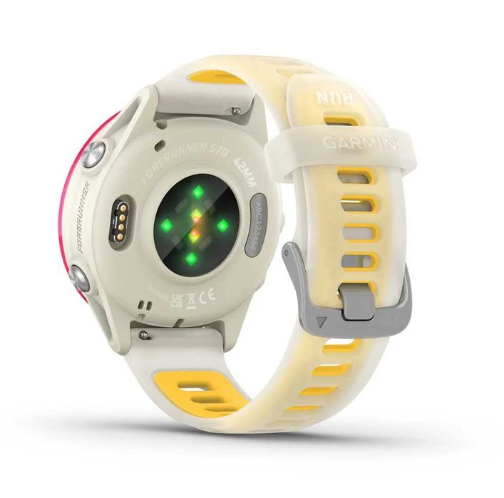 Годинник Garmin Forerunner 570 42mm Raspberry Aluminium Bone/Mango BD