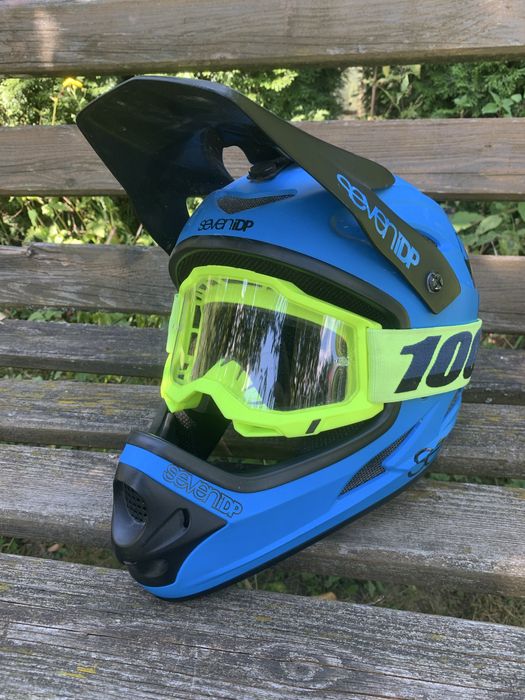 Kask sevenidp + gogle 100%