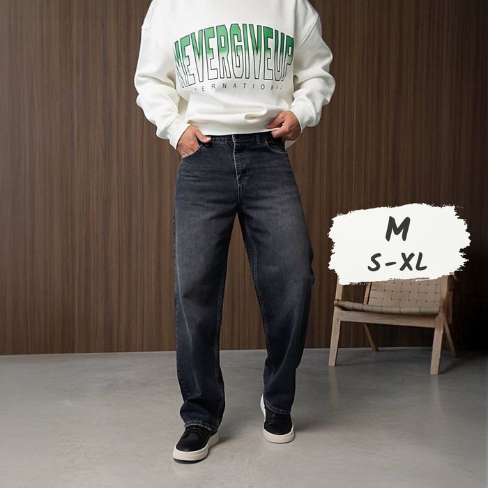 Джинси чоловічі, джинсы мужские свободные широкие relaxed jeans M
