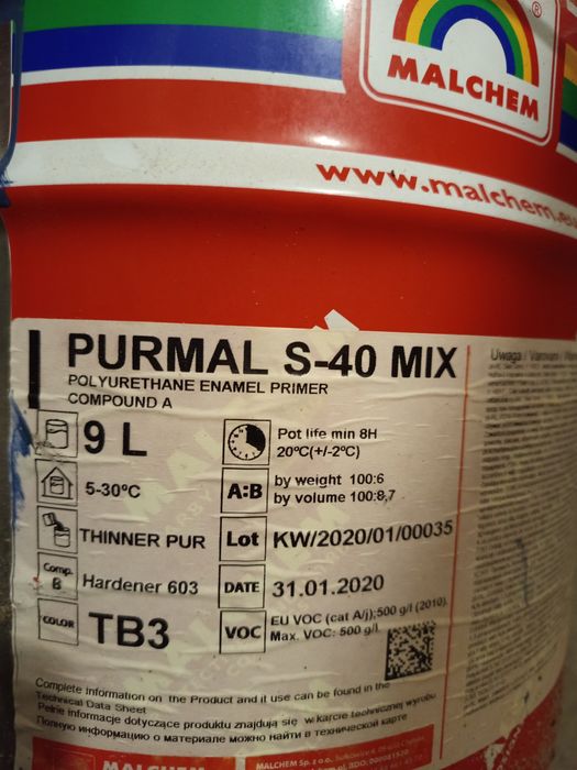 Sprzedam farba PURMAL s-40 Mix