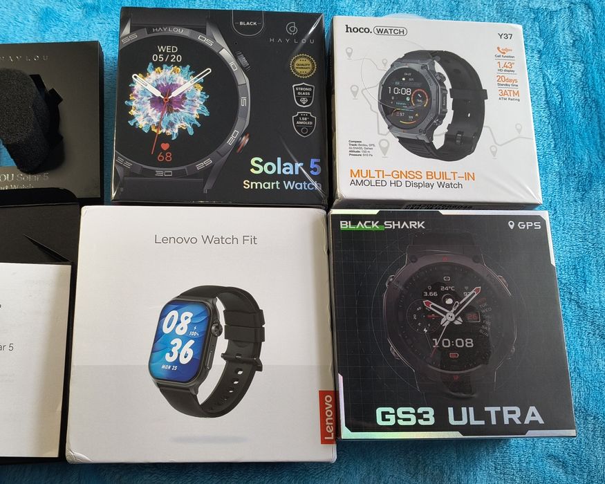 Смарт годинники Black Shark GS3 Ultra, Haylou, Hoco, Lenovo