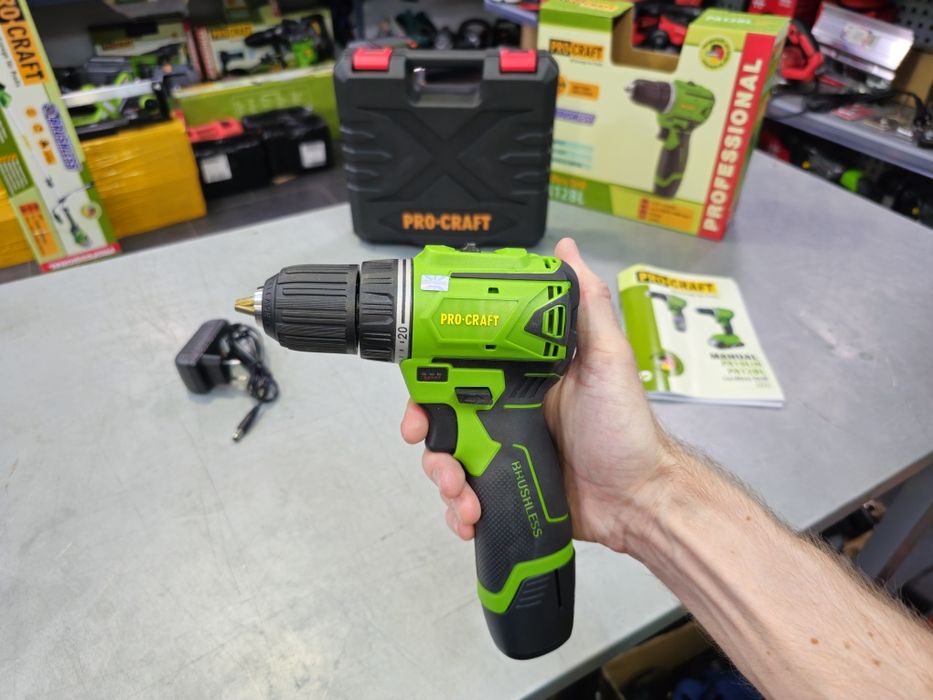 Бесщеточный Шуруповерт аккумуляторный ProCraft PA12bl 30Hm Гарантия 36