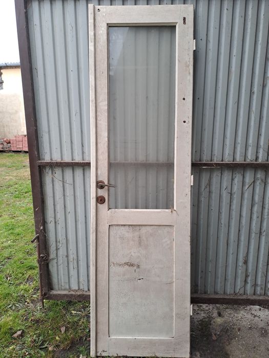 Drzwi drewniane, dębowe, dwuskrzydłkowe. Bardzo ładne