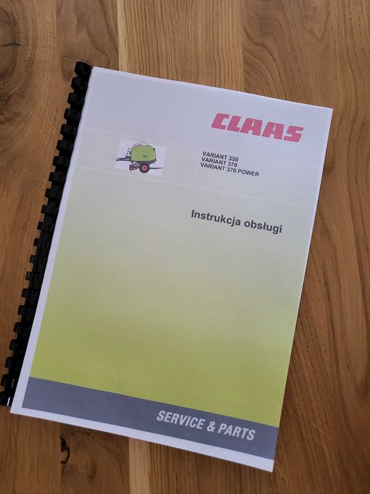 PRASA Claas Variant 350 , 370 , 370 power INSTRUKCJA OBSŁUGI J.POL