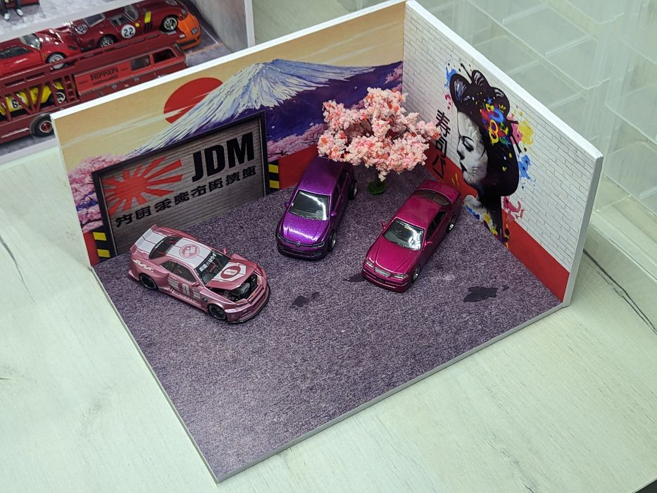 Діорама масштабу 1:64 у стилі японського автоспорту JDM.