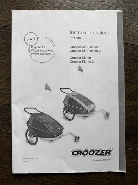 Croozer Kid 1, przyczepka rowerowa, spacerówka, wózek biegowy