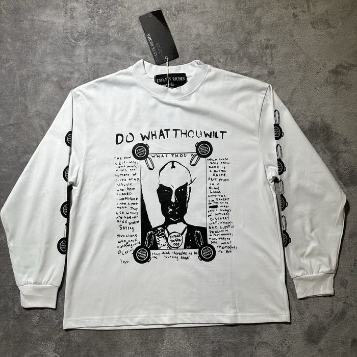 Лонгслив ERD long do what thou wilt білий M L XL