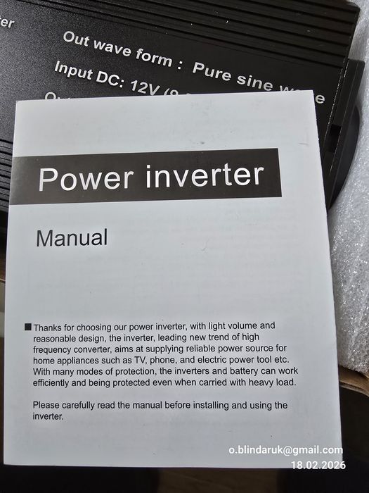 Інвертор 1000w Перетворювач електроенергії