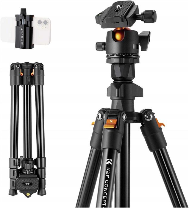 STATYW fotograficzny K&F 160CM K234A0 BI234M KF09.101 V1 uchwyt na telefon