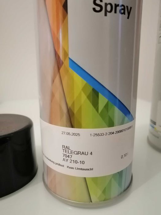 RAL 7047 RAL i 7035 Mat AKRYL, 2 lakiery Mipa Spray po 400 ml