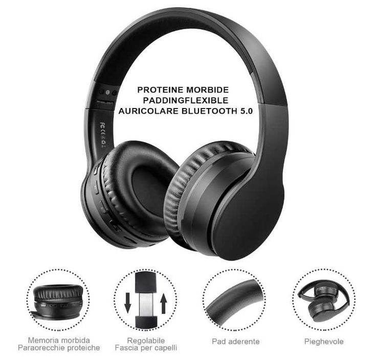 Bezprzewodowe słuchawki Bluetooth 5.3 Lobkin, do 16h pracy na baterii