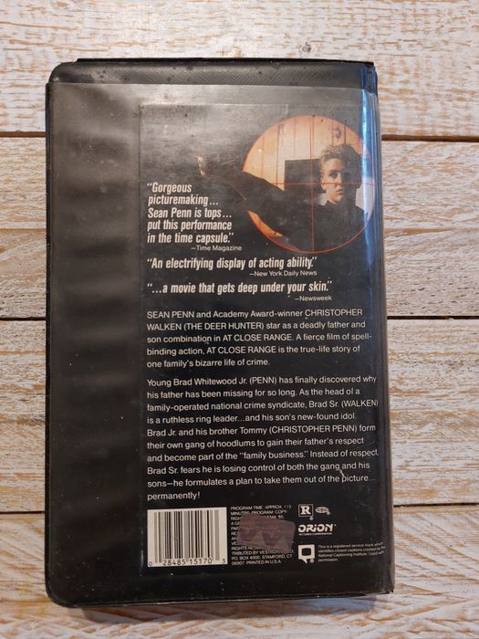 At Close Range. Kaseta vhs
