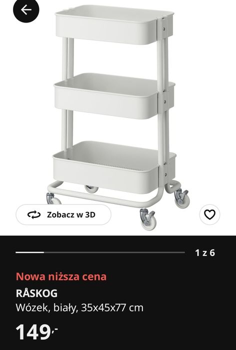Raskog wózek kuchenny ikea