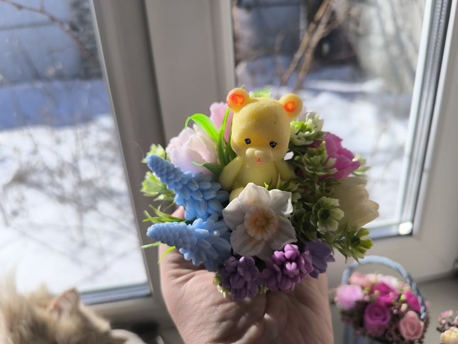 День матері  букет з мила Подарунок мило букет квіти