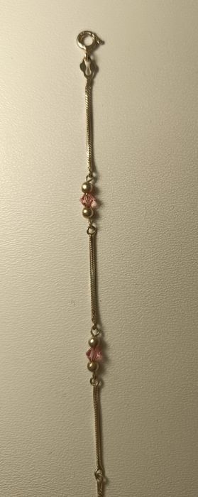 Срібний браслет Весна зі срібними кульками ,та розовими 925 проба