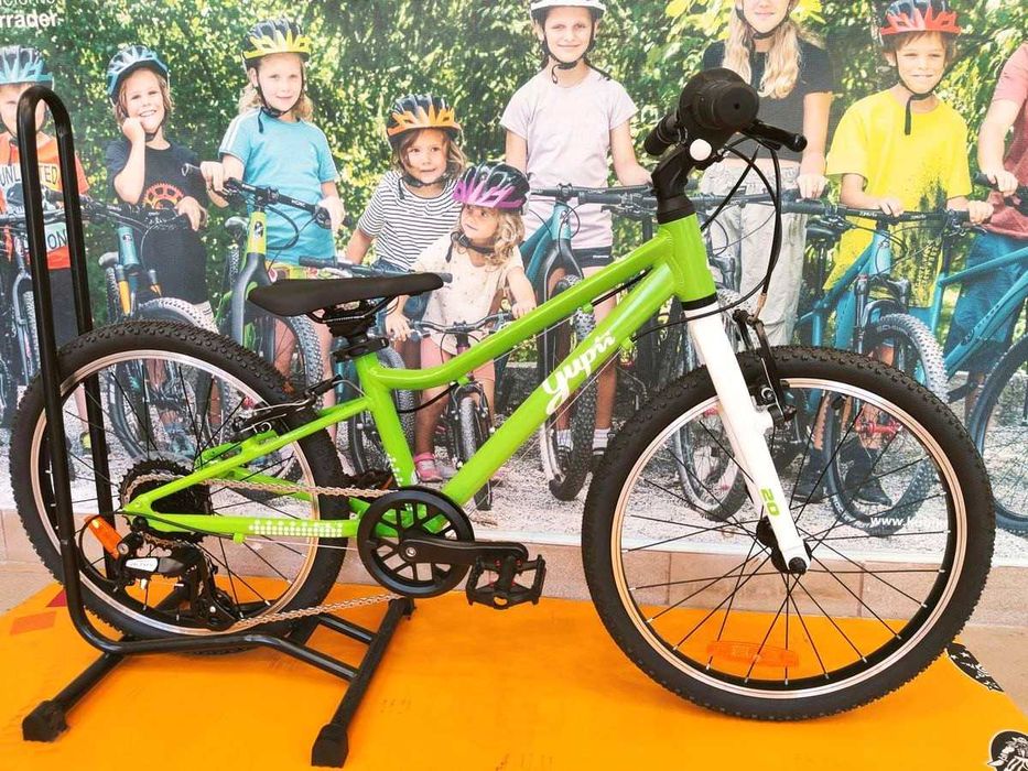 Yupii 20 zielony – lekki rower dziecięcy 20 cali, bajkids.pl