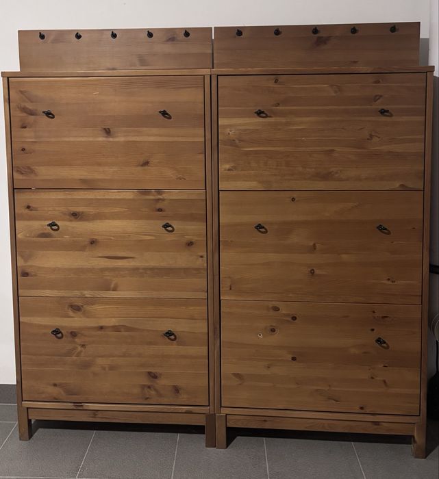 Drewniana szafka na buty IKEA