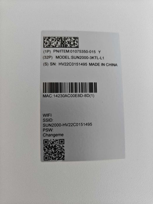 Inversor HUAWEI 3kw SUN2000 3KTL L1