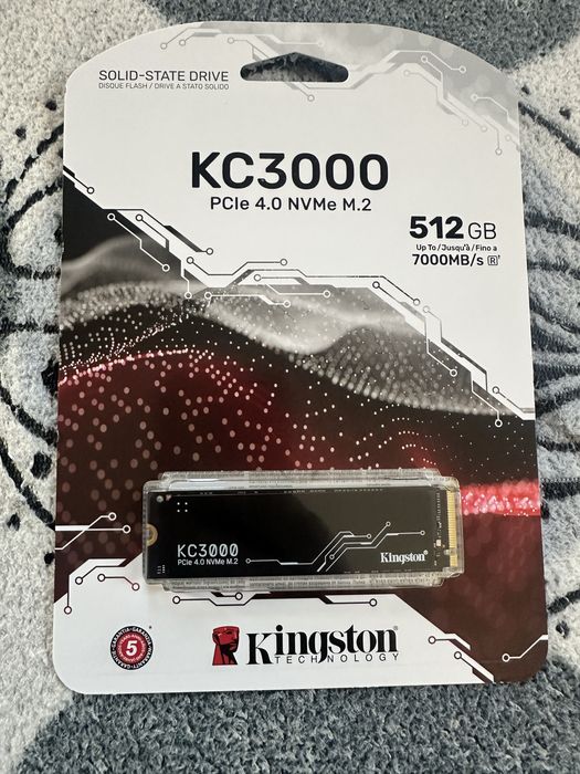 SSD M2 512GB Kingston KC3000 NVMe новый с гарантией 5лет в Украине