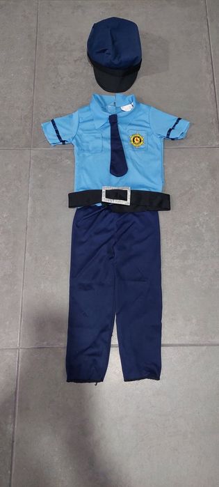 Fato de carnaval de criança (policia) com portes incluídos
