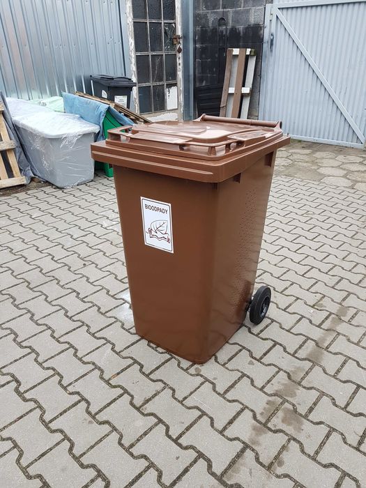 Pojemnik 240l na Bioodpady wersja Premium; segregacja śmieci bio