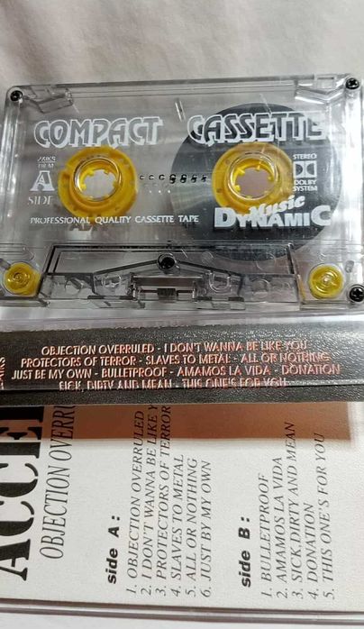 Accept "Objection Overruled" kaseta EX wyd.Dynamic Musik-0157