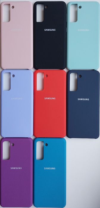 Чехол силиконовый Самсунг S21. Soft-touhc покрытие с микрофиброй внутр