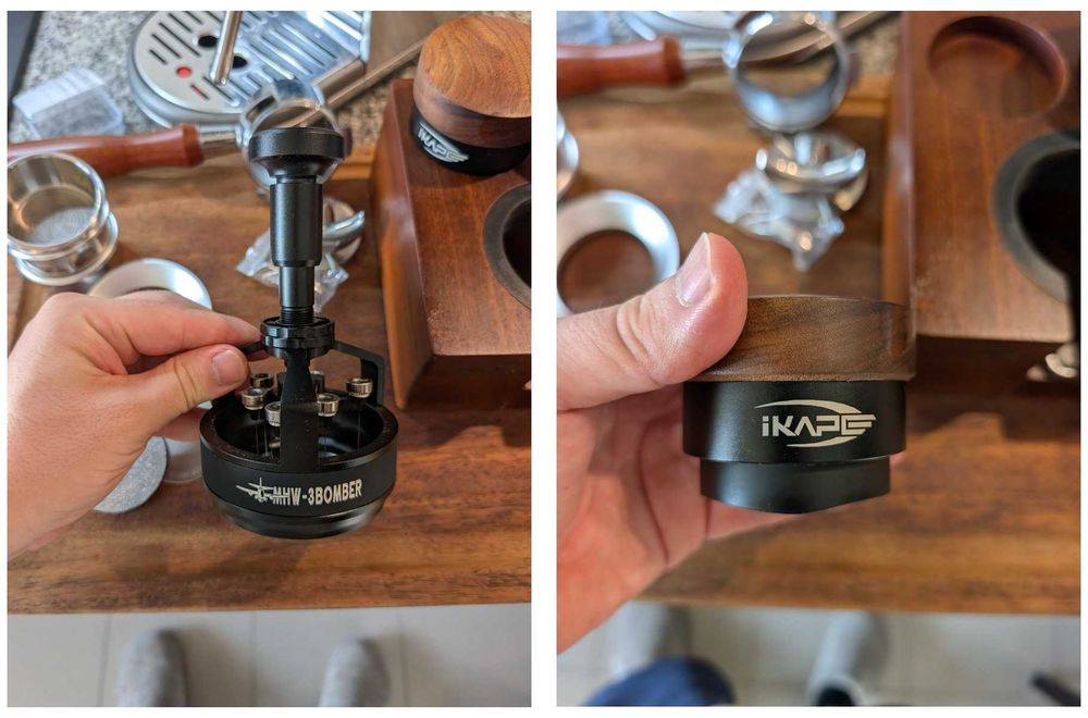 Sage Bambino inox + setup completo 54mm IMS Ikape MHW-3Bomber
