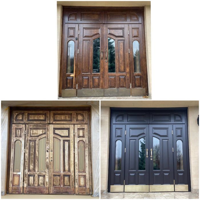 Реставрация деревянных дверей,окон и балконов.Покраска фасадов.